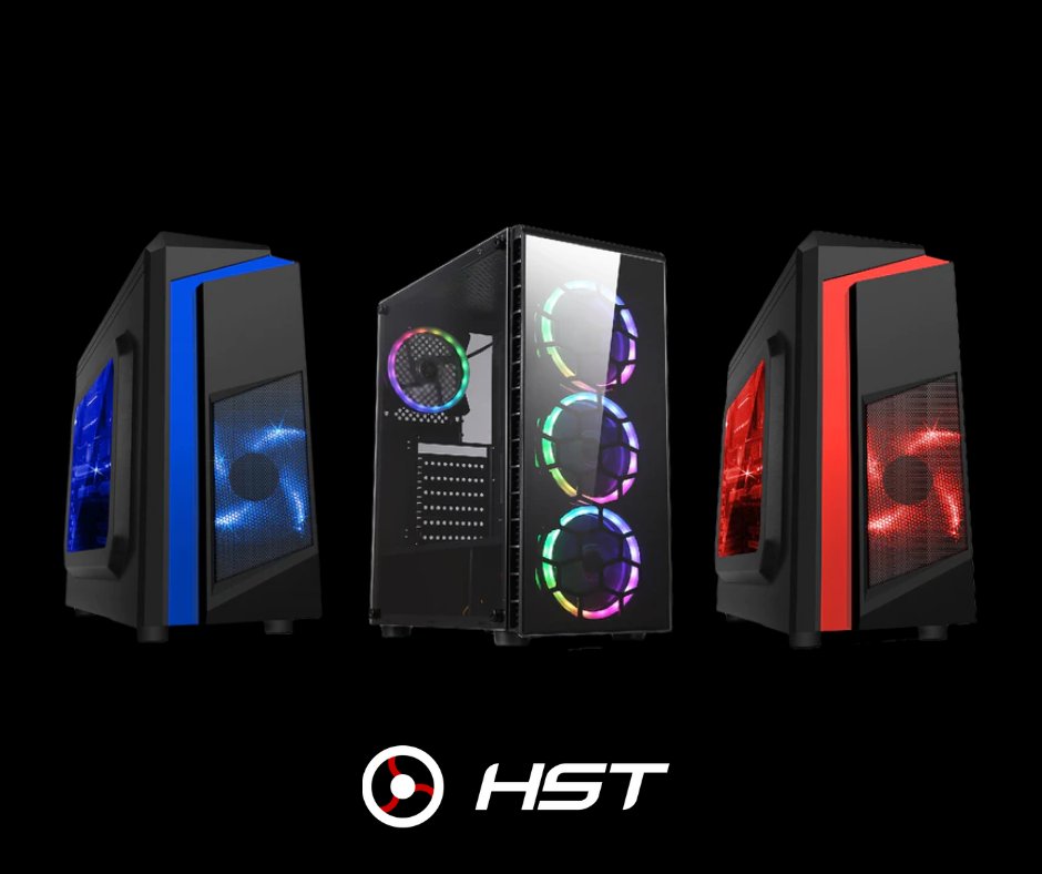 Which one of our #GamingPCs are you choosing? 🤩

Will it be the...
🔵 HST F3 Blue G Series
🟣 HST Raider G Series
🔴 HST F3 Red G Series

We can't choose! Available as #GamingBundles too, make sure to check these entry-level #PCs here: hst.co.uk/collections/al…

#Gaming #Gamer