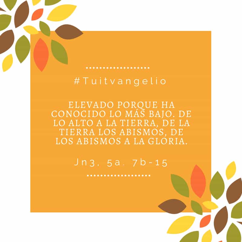 #18DeAbril 
#TiempoPascual 
#Jn3,5a.7b-15                                                  
#Tuitvangelio 

#EvangelioDelDía