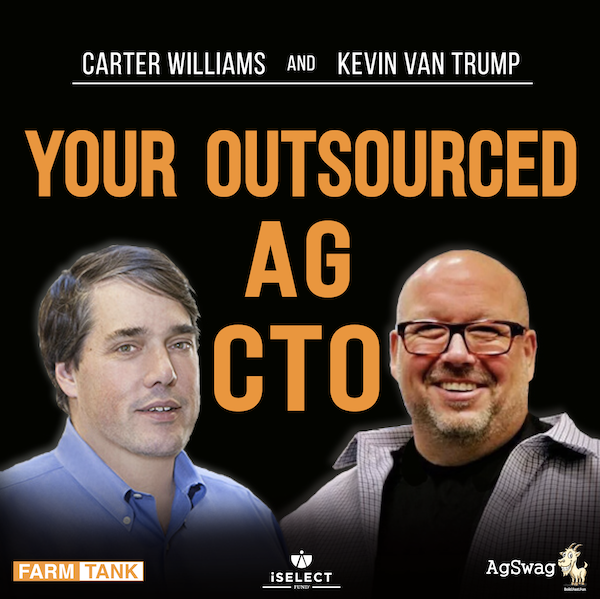 KevinVanTrump's tweet photo. Kevin Van Trump and Carter Williams feature and discuss the newest disruptive technology hitting the ag industry in their new podcast series titled, "Your Outsourced Ag CTO" @KevinVanTrump @jcarterwil @iSelectFund

EP: 001 - @HitchPin_Ag

Watch on YouTube: https://t.co/q1J7k0Aiw6 https://t.co/Dx3wyEbfQR