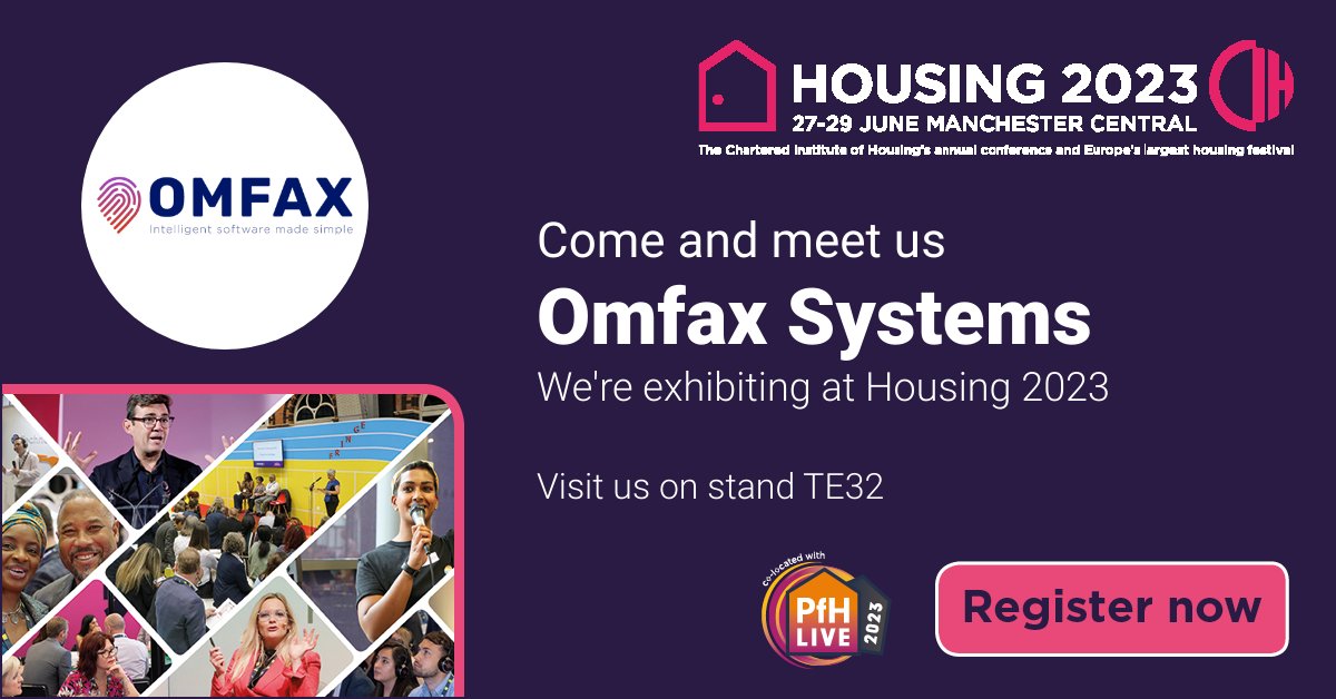 OmfaxSystems's tweet photo. If you haven’t booked a spot, register as our guest using this link.
https://t.co/eF6OP0HrWl
We'd love to chat about how we can improve your processes, and demonstrate features of our Keyfax software . Look forward to seeing you in June!
#ukhousing #socialhousing #housingevent https://t.co/2orWtL5LRX