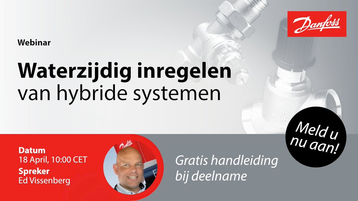 Ed_Vissenberg's tweet photo. Morgenochtend om live om 10:00 of kijken wanneer je tijd hebt. Een webinar en een handleiding om hybride warmtepompsystemen waterzijdig in te regelen. Registreer je gratis https://t.co/SiAJqpJRxr https://t.co/4hBhBs7Hsa