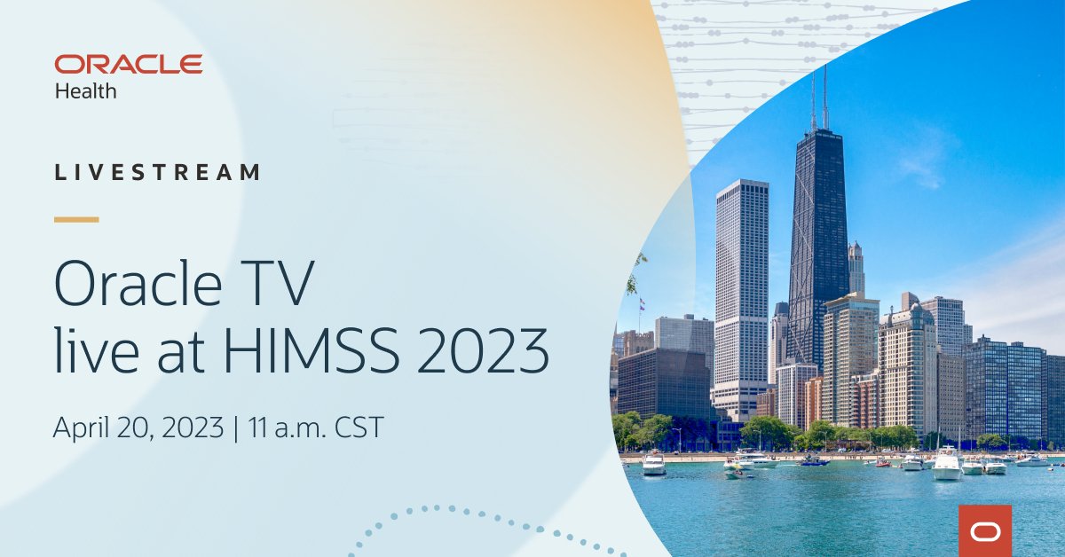 brunoabdons's tweet photo. Register for this Oracle TV LinkedIn Live event, where we'll be streaming directly from our #HIMSS23 booth!

During this livestream, we'll discuss ongoing efforts to improve health globally, accelerate innovation and reduce healthcare costs: https://t.co/Rxg7IcwFH8 https://t.co/KQ8UPJnujF