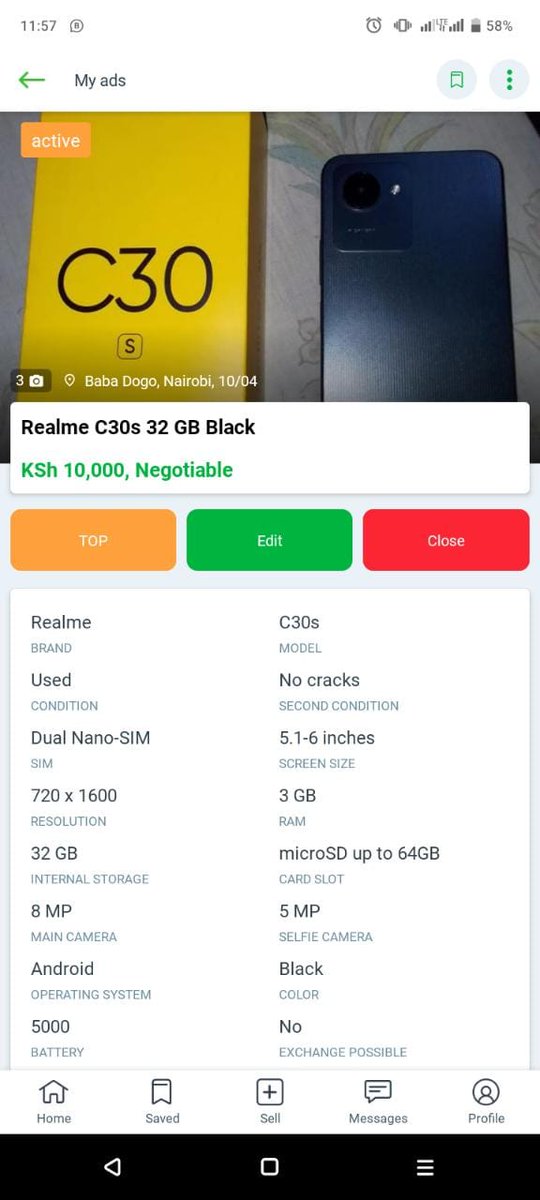 _ItsMkisii's tweet image. Nimepost phone yangu yenye sikua natumia pale Jiji during the weekend 🙈 niliregister via jiji.co.ke/registration.h… clicked the 'sell' icon na nikaeka all the necessary information. Register 👆 na upost any item that hutumii. Unaeza win prizes if you're a new user. Jiji is reliable