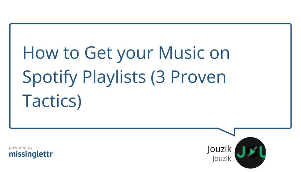 Jouzik's tweet photo. Your success on UGC playlists can determine future placements on bigger playlists by record labels and other music companies, and editorial playlists.

Read more 👉 https://t.co/nOxmBW741U

#Spotifymusicsubmission #musicbusiness #musicpromotion https://t.co/qkuGjY5C9M