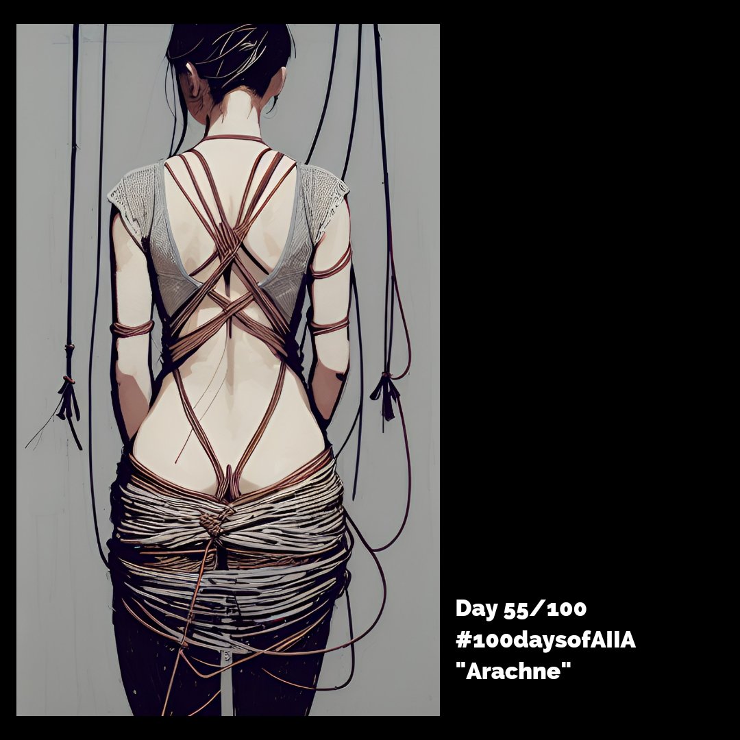 spinnybuns's tweet photo. Day 55/100 of #100daysofAIIA: "Arachne".
Exploring creating garments with rope that inspire physical garment creations with my handspun yarn.
#100datproject #aiia #aiartist #aiartwork #NFTartist https://t.co/xfubTKPOm0