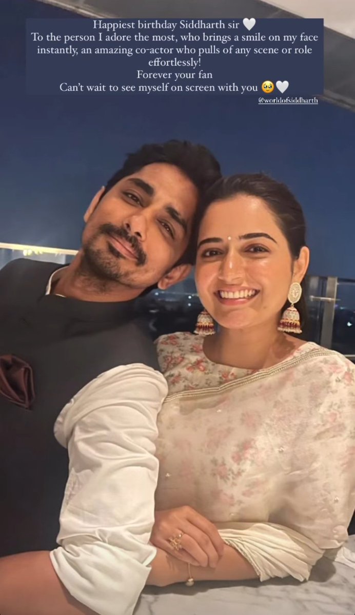 Wishing the ever charming, super cool & talented actor #Siddharth a very Happy Birthday Sid sir 🙂😅❤️
@AshikaRanganath

#Ashika #AshikaRanganath

#HBDSiddharth #HappyBirthdaySiddharth #HappyBirthday