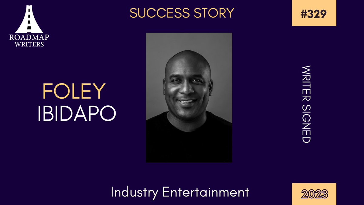329 Roadmap Writers signed! Congrats Foley Ibidapo <a href="/aBearsTale/">Foles</a> who signed with Industry Entertainment through a Roadmap intro! #WritingCommunity
