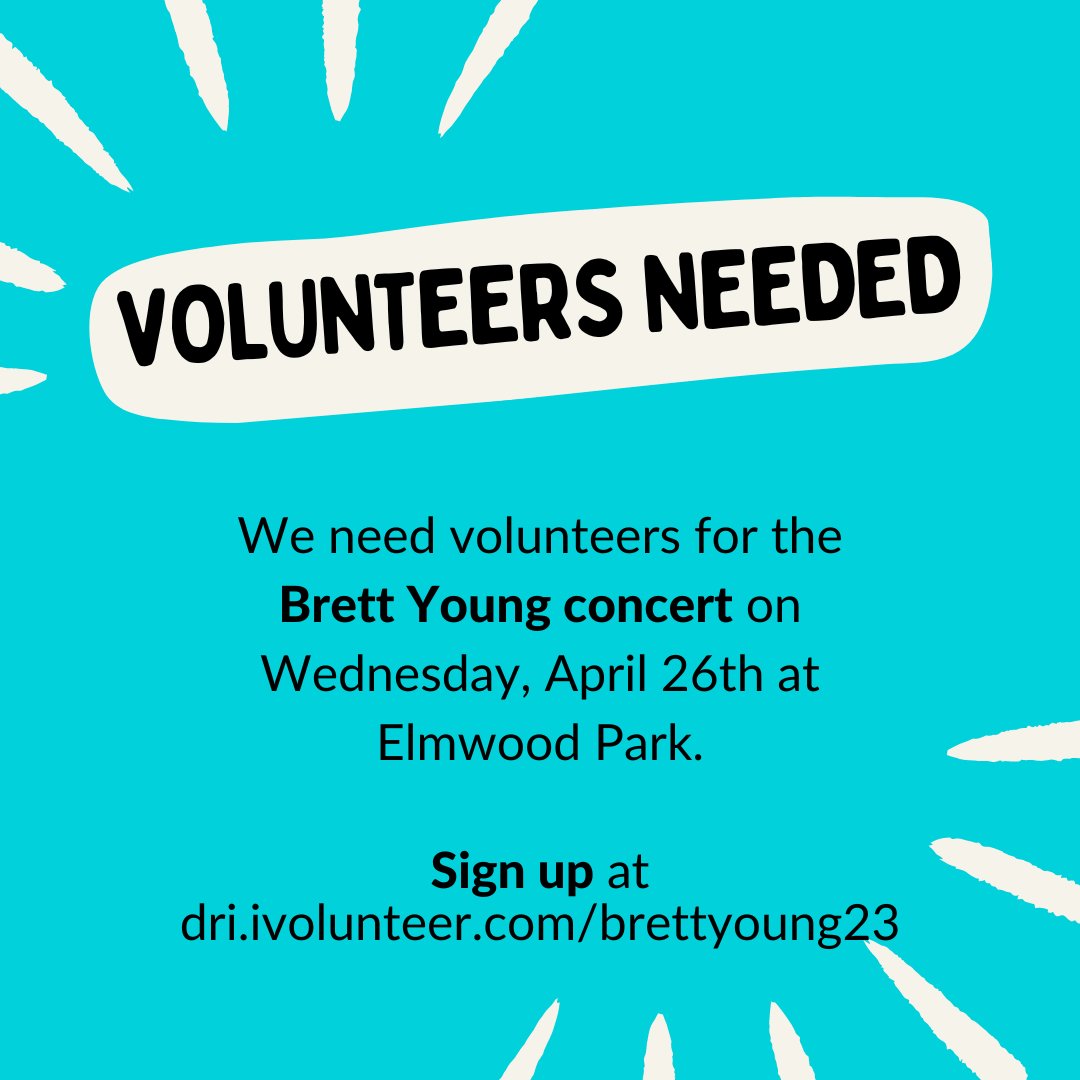 DowntownRoanoke's tweet photo. We need volunteers for the Brett Young concert on Wednesday, April 26th in Elmwood Park! We are specifically looking for individuals to pour beer and work admission. 🍺🎫

If you're interested, please sign up using this link: https://t.co/fQvns5Ugxj https://t.co/vBiD1UI9pg