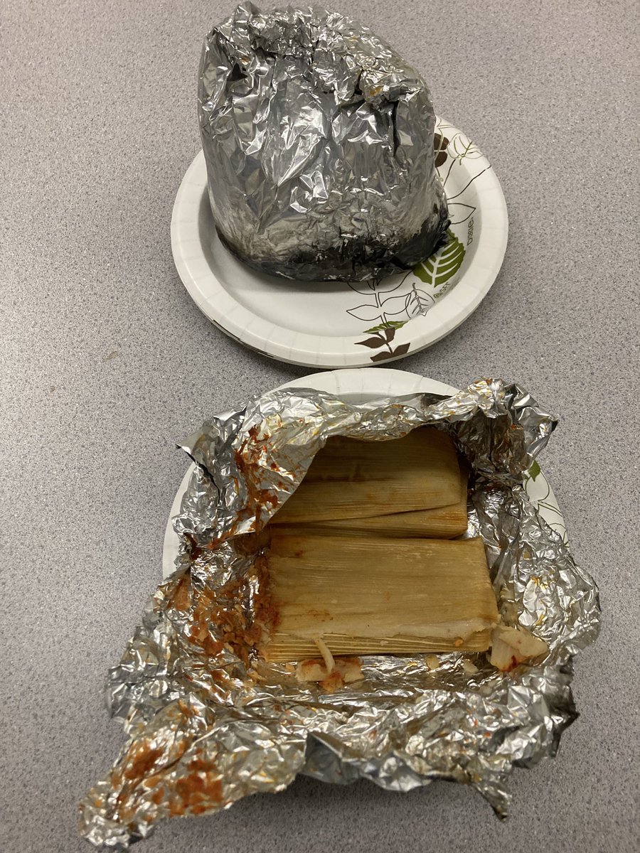 Tamales for breakfast!  No better way to start Honors Week in CJ. Thanks Leticia from Custodial Services! Me gusta muchisimo.
