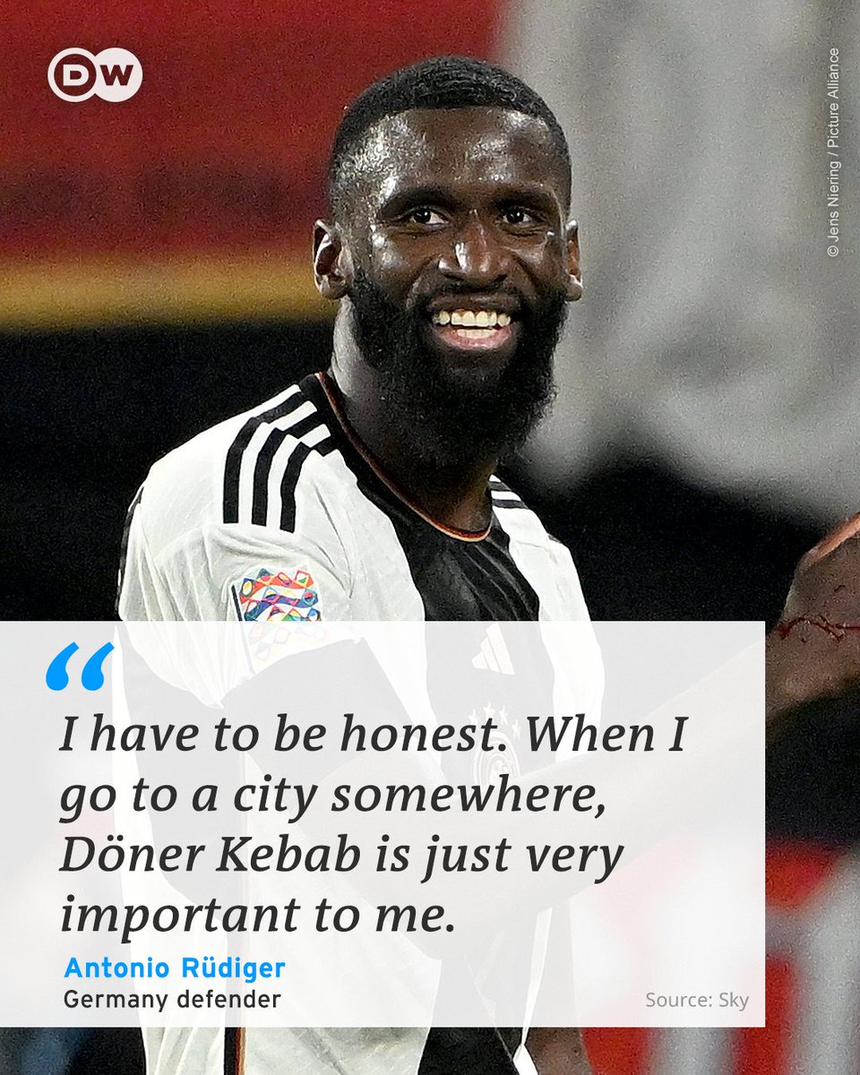dw_sports's tweet photo. 🤣 Antonio Rüdiger is getting his priorities right! https://t.co/FfaoFiA7dg