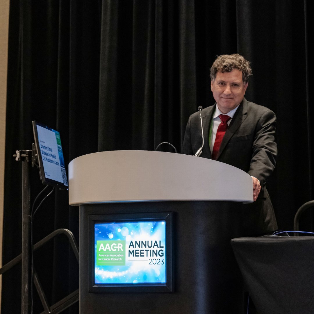 CancerResearch's tweet photo. ICYMI: @ClinicaNavarra's Dr. Ignacio Melero @DrIgMelero, a former CRI CLIP Investigator, presented "Interleukin-8, neutrophils and NETs in a druggable collusion against cancer immunotherapy" on Sunday at #AACR23! #CancerResearch https://t.co/ULht6WMbwc