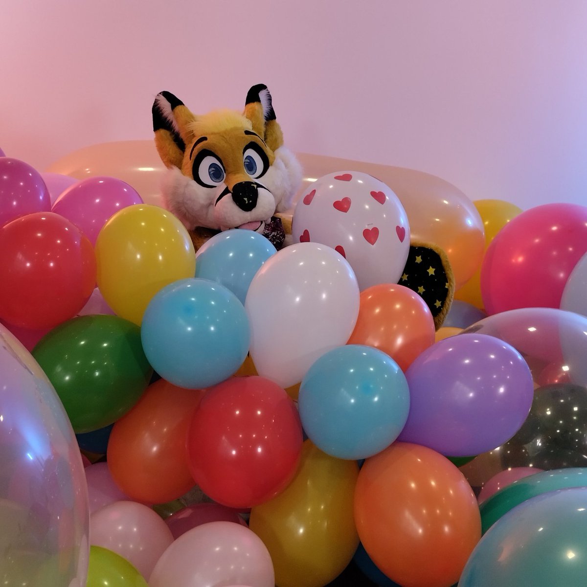 What is it with all these balloons on my timeline today?! It's almost like today is my birthday or something? Didn't we celebrate this last year?

#34YearsAndCounting #FursuitAnyDay #Furry #Fursuiter