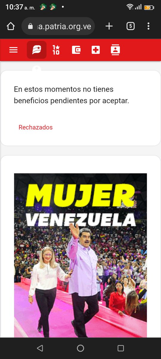 wiljsal's tweet photo. @NicolasMaduro Me sale en el teléfono que recibo el bono de semana santa reviso y nada que injusticia vale solo me pagan el bono de guerra por estar activo en la policía son unos insconcientes https://t.co/vau57fOMIj