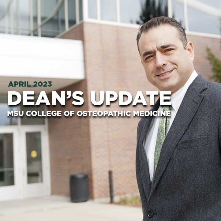 “Michigan’s medical school” – This National Osteopathic Medicine Week, April 17-23, Dean Amafiltano talks about MSUCOM’s tremendous impact both statewide and nationally. com.msu.edu/news_overview/… #SpartanDO