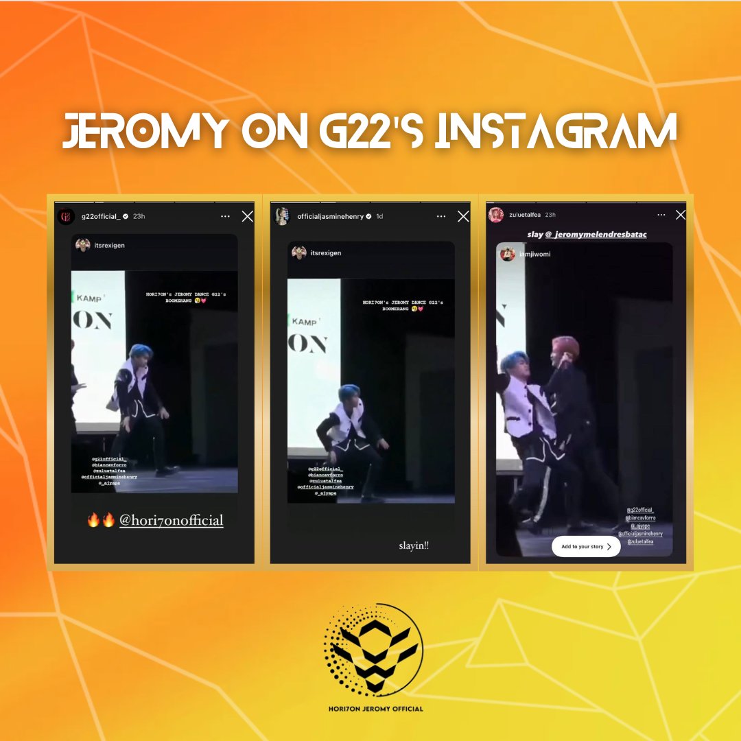 JeromyGlobal's tweet image. [🐯] 230417 JIROAR UPDATES

G22 Official noticed Jeromy's dance cover of their song 'Boomerang'! Two of their members also praised him on their IG stories yesterday.

Thank you for appreciating our dance prodigy! 🫶

#HORI7ON #호라이즌 
#HORI7ON_JEROMY
