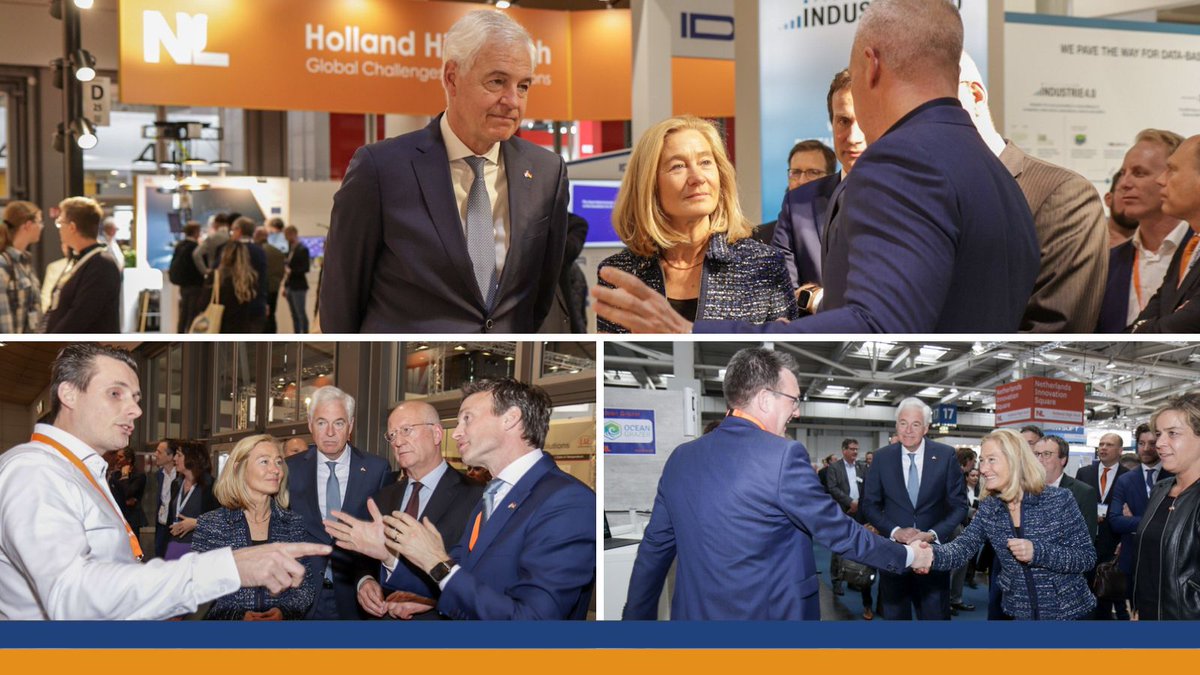 Die niederländische Wirtschaftsministerin hat den Holland High Tech Pavillon besucht. Im Anschluss machte sie einen Rundgang über die Messe und wurde später von der NRW-Wirtschaftsministerin Mona Neubaur begleitet.