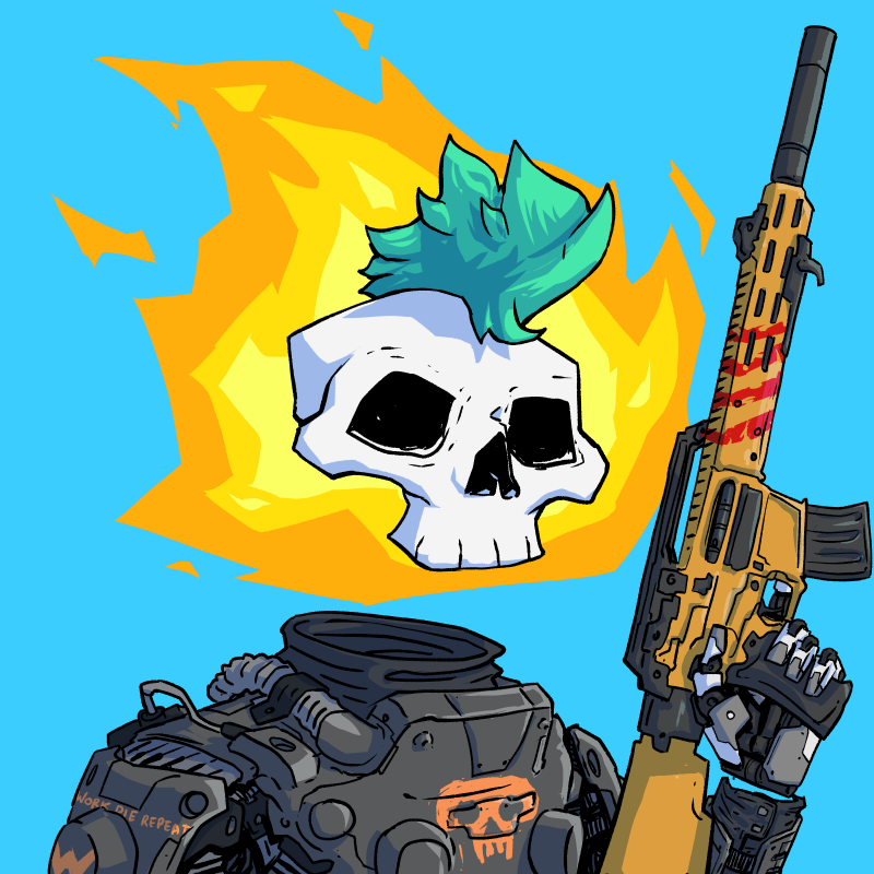 Robots are slowly taking over workers' jobs. This has started a job war, fighting for promotions and money.

Which side are you on?
✅ Comment 🤖 or 💀 

[like and retweet for a chance to win WL for the upcoming mint]