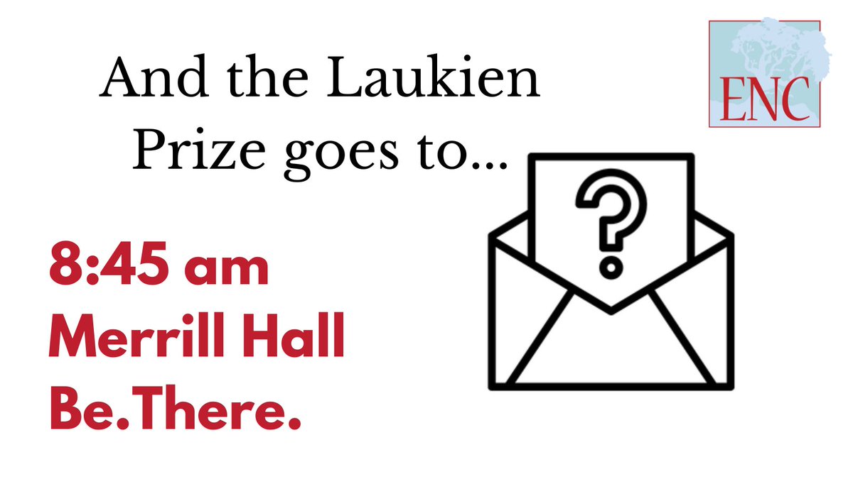 Good morning <a href="/ENC_Conf/">ENC - Experimental Nuclear Magnetic Resonance Conf</a> twitterverse! It's T-60 minutes until the prestigious Laukien Prize reveal. Join us in Merrill Hall, 8:45am.
#ENC2023 #NMRchat