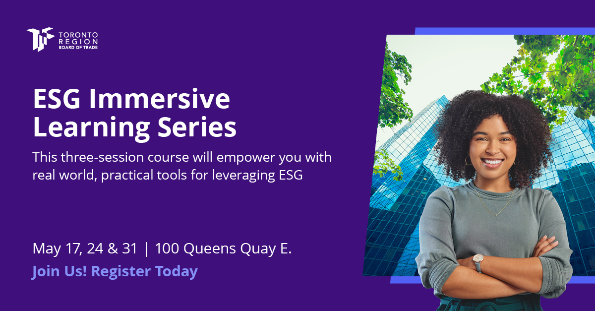 Environmental, social &amp; governance issues demand innovative solutions. Join our 3-session course on May 17, 24 and 31 by @GBCollege &amp; <a href="/brookfield_si/">Brookfield Sustainability Institute</a> to learn practical #ESG tools to drive real impact and elevate your competitive edge! 

Register: bot.com/Events/Immersi…