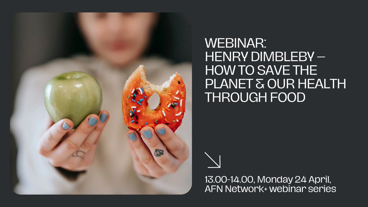 AFNnetwork's tweet photo. Webinar alert 🚨 13.00-14.00 Monday 24 April
@HenryDimbleby digs into his new book, 'Ravenous - how to get ourselves & our planet into shape'. This is Henry's no-barred take on what we need to do to save the world & our health through food.
Sign up https://t.co/wTtN5JaeCG https://t.co/b87XQhvHLW