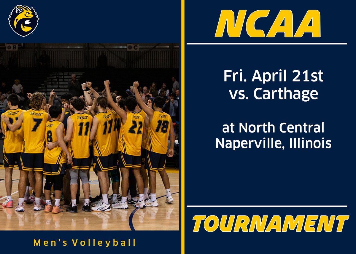 UCSCAthletics's tweet image. We're back in the Dance.
@ucsc_mvb to face Carthage in NCAA Tournament Friday in Illinois
goslugs.com/news/2023/4/17…
#goslugs #d3vb