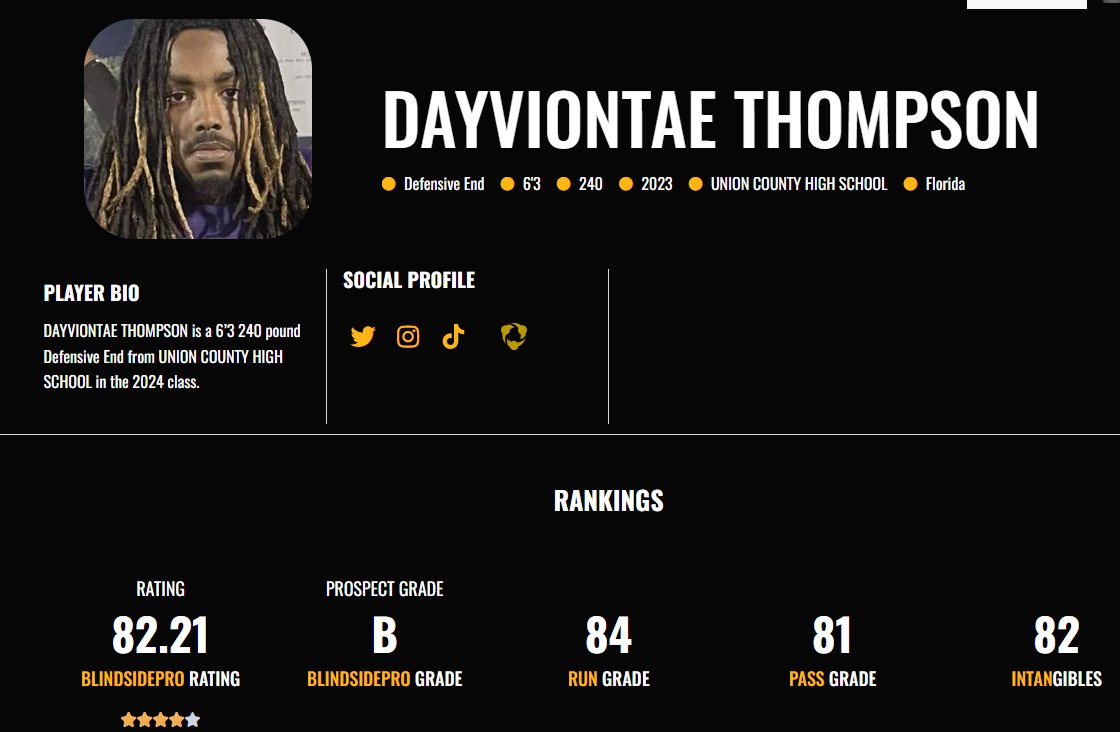 TheCoachLeeShow M.Ed. PHA (@thecoachleeshow) on Twitter photo <a href="/Dayviontae32/">DAYVIONTAE THOMPSON</a>, welcome to <a href="/blindsidepro/">Blindsidepro Sports News Network</a>! Our team is fired up to have a formidable Penetrating DE/OLB like you on board. We know that schools looking to fortify their run defense will find immense value in your skillset. #DefenseWinsChampionships #BlindSideProStrong <a href="/Dayviontae32/">DAYVIONTAE THOMPSON</a>, welcome to <a href="/blindsidepro/">Blindsidepro Sports News Network</a>! Our team is fired up to have a formidable Penetrating DE/OLB like you on board. We know that schools looking to fortify their run defense will find immense value in your skillset. #DefenseWinsChampionships #BlindSideProStrong