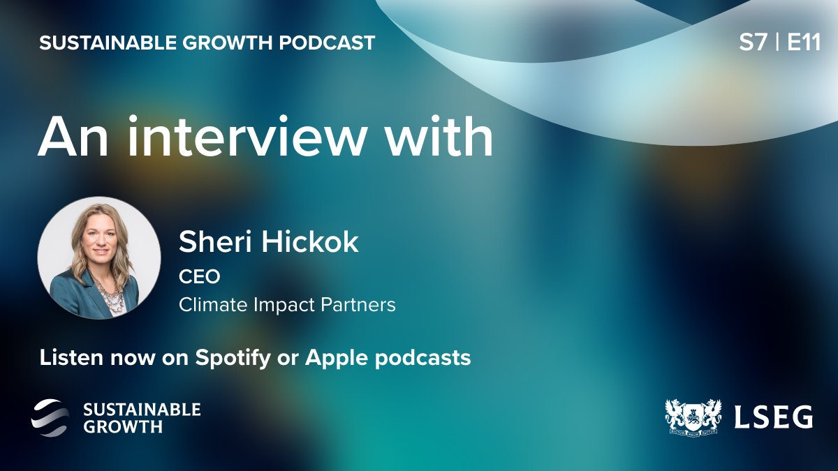 🎙️Listen to our CEO <a href="/s_hickok/">Sheri Hickok</a> on the <a href="/LSEGplc/">LSEG</a>  Sustainable Growth Podcast sharing why we need to raise corporate #climateambition in this critical decade and why the #voluntarycarbonmarket has such an important role to play in meeting global climate goals: pod.link/sustainable