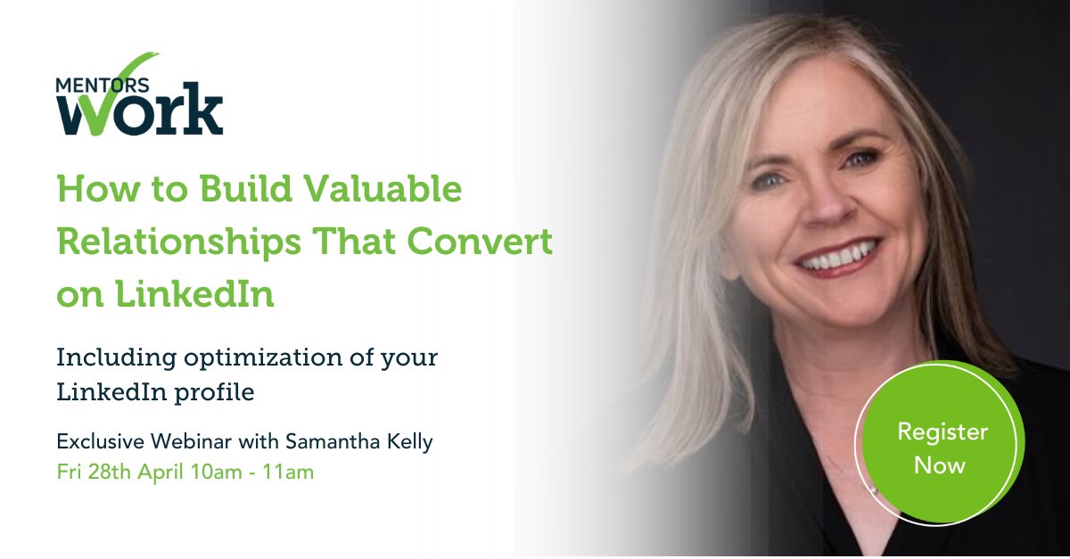 Samantha Kelly (@tweetinggoddess) on Twitter photo Join me for this FREE webinar thanks to #mentorswork and <a href="/SFA_Irl/">Small Firms Association</a>
I will be talking about LinkedIn:
How to build valuable relationships that convert
Register now
forms.office.com/pages/response⦠Join me for this FREE webinar thanks to #mentorswork and <a href="/SFA_Irl/">Small Firms Association</a>
I will be talking about LinkedIn:
How to build valuable relationships that convert
Register now
forms.office.com/pages/responseā¦