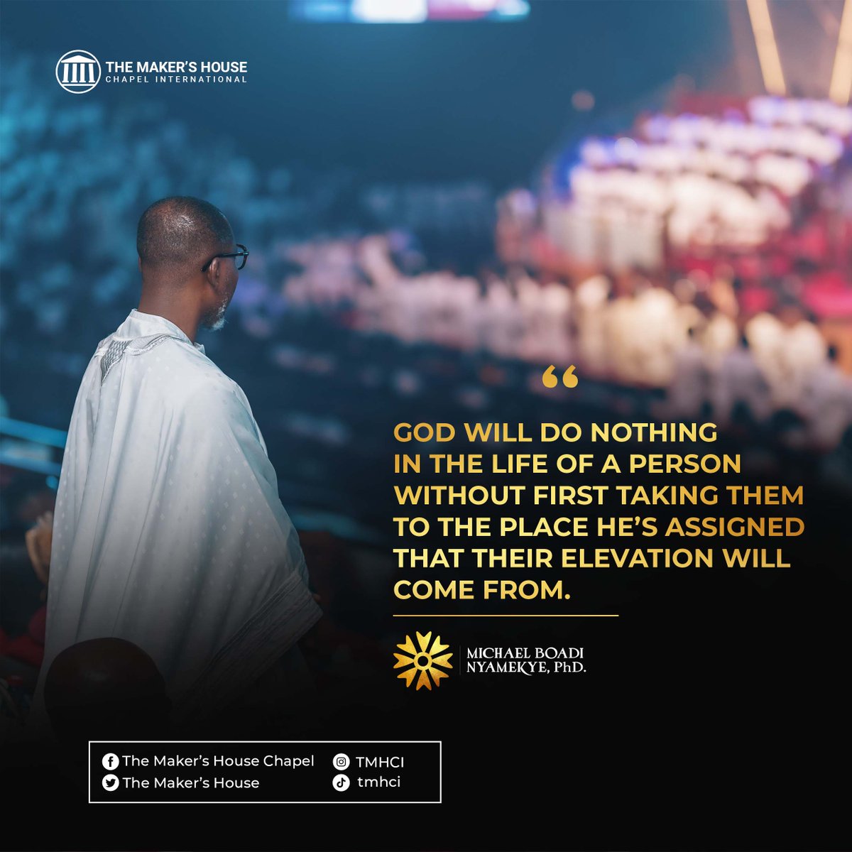 themakershouse's tweet photo. Until a man discovers the place God has for him, he will not experience the providential grace. It is only in the place God has prepared for you, that you will find divine providence. https://t.co/BBSmnARa9K