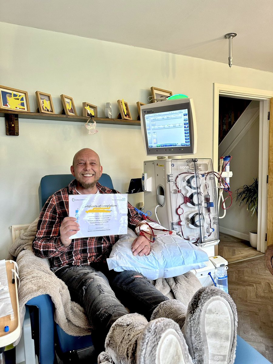 isangirasga's tweet photo. #needlephobia patient who want some #freedom decided to go for #homehaemodialysis #HHD on #ropeladder Haemodialysis will fit in his to life this time. He is very happy that he made it. Patient consented to post his picture @renalpages @SrStephanieWal1 @annette_dodds @Tami5174Tam https://t.co/cYrVpvvZVz