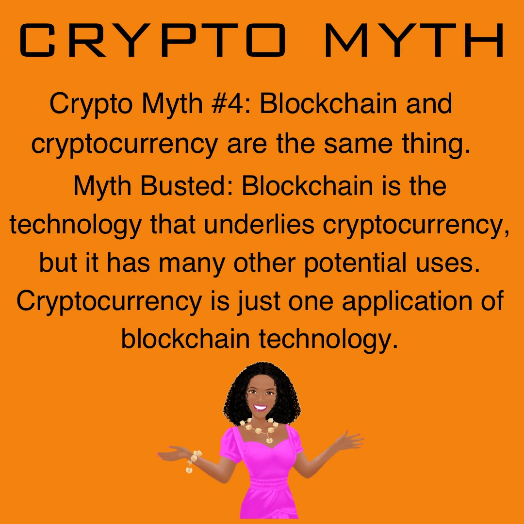 thecryptotutors's tweet image. Another crypto myth busted! Blockchain and cryptocurrency are NOT the same! 
#cryptocurrency #mythbusters #cryptomyth