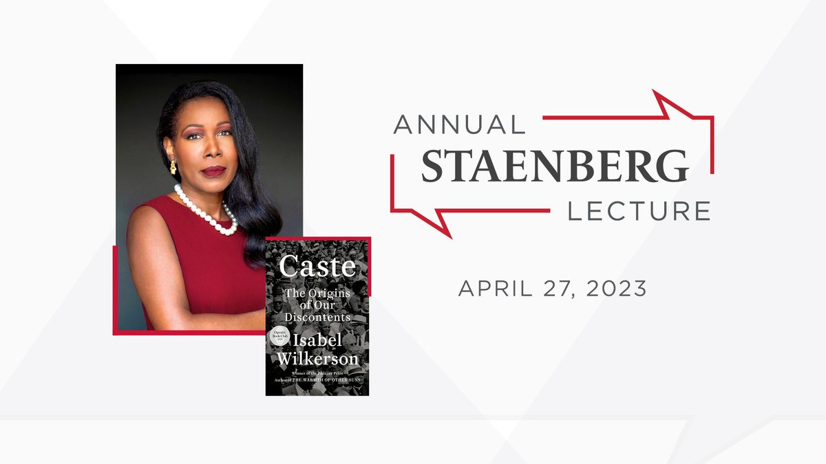 Join us on April 27th for the Annual Staenberg Lecture! 
FREE for Maryville Students and Students MUST REGISTER IN ADVANCE. 

To register, students need to go to: getinvolvedmu.maryville.edu/event/90315

Students and faculty may select up to 2 complimentary lecture tickets.#GetInvolvedMU