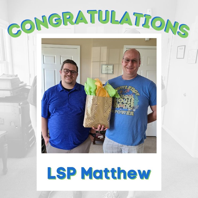 CharitonValley's tweet photo. Congratulations, Matthew! We're excited to welcome in yet another new Lead Support Professional (LSP)! Matthew joined us last year as a DSP, getting his feet wet for his first time in the field. He's already been a great asset to our team, and we look forward for what's to come. https://t.co/Jjn9CfMmSQ