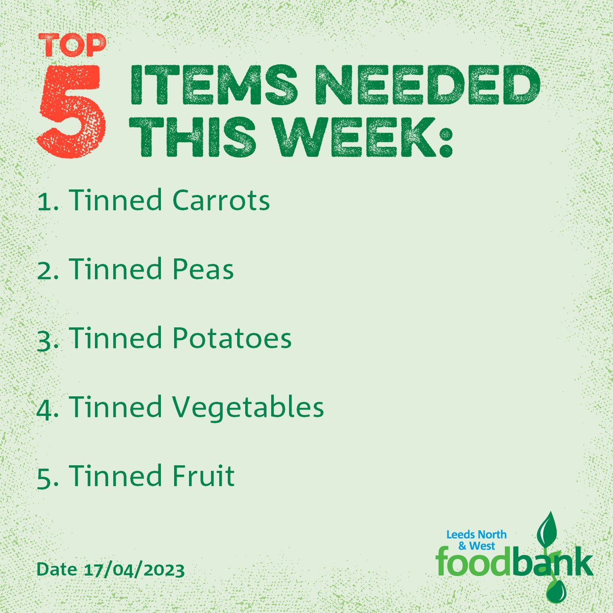 If you are in a position to help out, this is the list of items we are running low on. Thank you 💚

#foodbank #helpushelpthem #everycanhelps #kindness #charity #yorkshire #donate #leeds #supportinglocal #leeds #familiesincrisis #support #foodbanks #Community #HungerFreeFuture