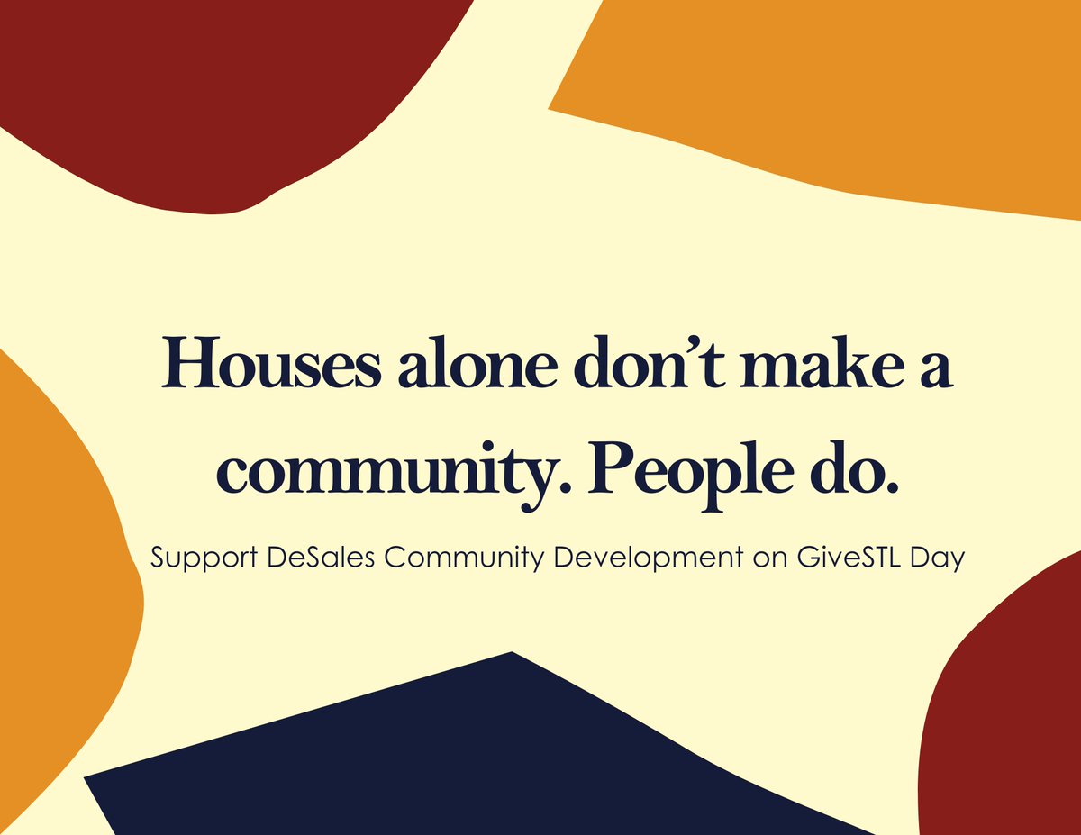 While there are countless reasons to support us this #GiveSTLDay, the most important reason is the people - the community that we work to create a home for.  
Donate today through May 10 to make an impact.
givestlday.org/desales