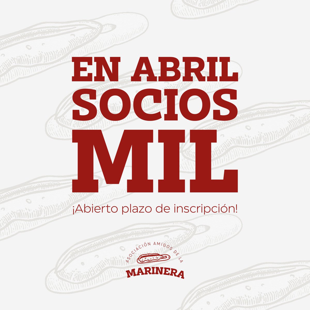 amigosmarinera's tweet image. En abril socios mil 😉 ¿Te gustaría formar parte de nuestra asociación? Si la respuesta es sí, estás de suerte porque hemos abierto el plazo de inscripción hasta el 30 de abril. 🙌
¡Entra en nuestra web y súmate! 😎
➡asomarimur.com/producto/socio/