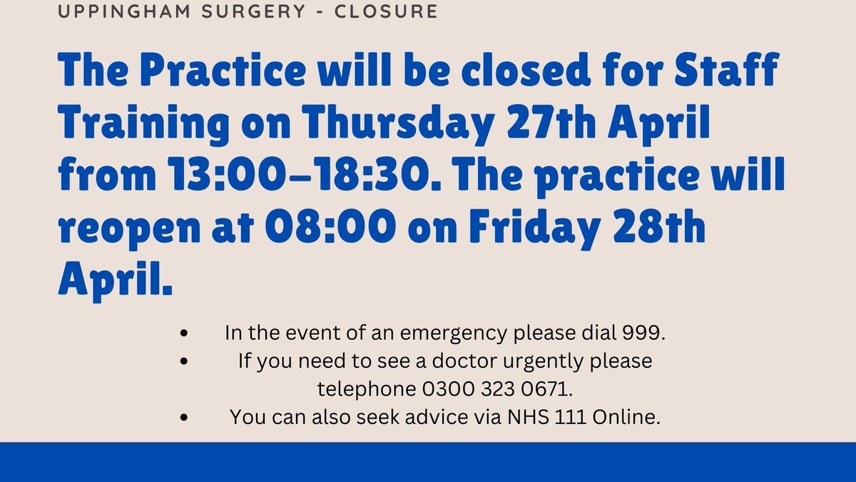 Uppingham Surgery tweet media