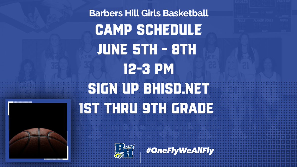 BH Lady Eagles Basketball (@bhladybball) on Twitter photo Come join us on the court Hoopers!!!
Lots of fun and great coaching staff!!!
<a href="/BH_Athletics/">Barbers Hill Athletics</a> <a href="/hooperut/">Bryan Harris</a>
#OneFlyWeAllFly Come join us on the court Hoopers!!!
Lots of fun and great coaching staff!!!
<a href="/BH_Athletics/">Barbers Hill Athletics</a> <a href="/hooperut/">Bryan Harris</a>
#OneFlyWeAllFly