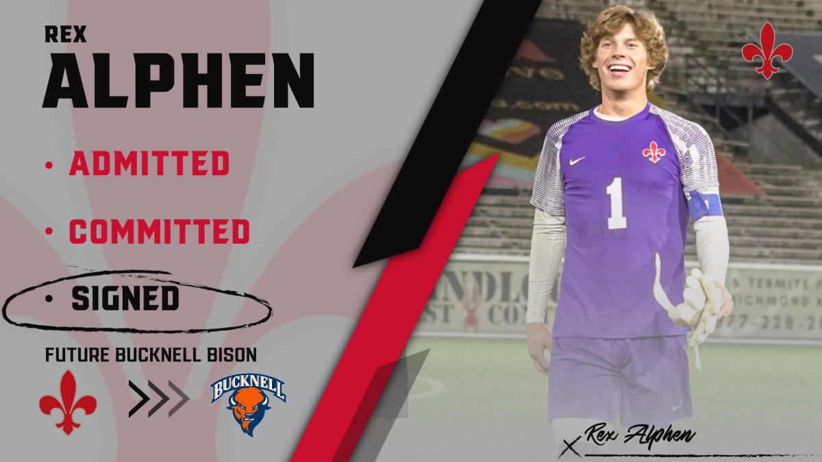 STCAthletics's tweet image. Soccer
Congratulations to Rex Alphen '23 on his commitment to Bucknell!
#StCVASoc