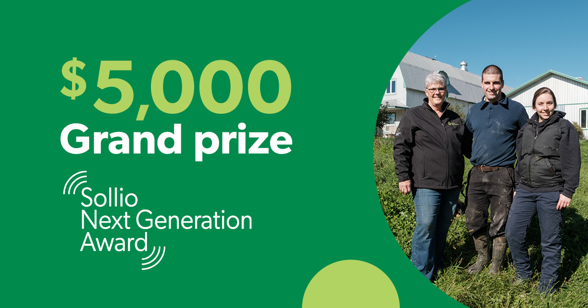 Sollio Next Generation Award
It’s still time to tell us your story.
Registration is open until May 1, 2023.
Ask your Agromart representative today or visit 👉 bit.ly/3UFPSgO #SNGA #OntAg #CdnAg