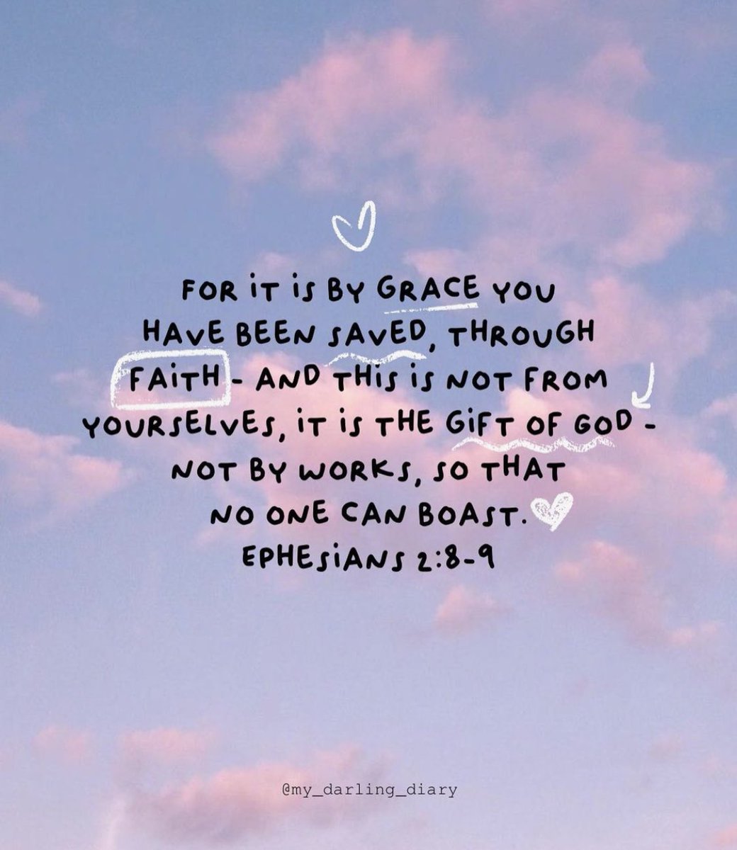 We are saved by grace through faith in Christ JESUS. Praise GOD!💜 #Hallelujah #PraiseGod #ByGraceThroughFaith #GodIsGood #Abba #Father #JesusIsLord #HolySpirit #DivineTeacher #LoverOfMySoul #GodIsLove #YouAreLoved #AllFromGod #TheBestGift #Forgiven #Loved #Saved #Known