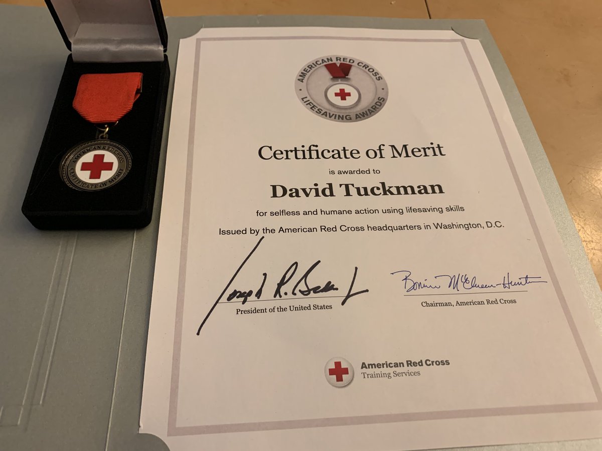 uclacool7's tweet image. A welcome surprise when I was called up to receive the Red Cross Lifesaving Medal recognizing my actions in saving my mother in law Marsha’s life while choking by utilizing lifesaving skills learned in American Red Cross. Very meaningful to be up on stage with Marsha by my side.