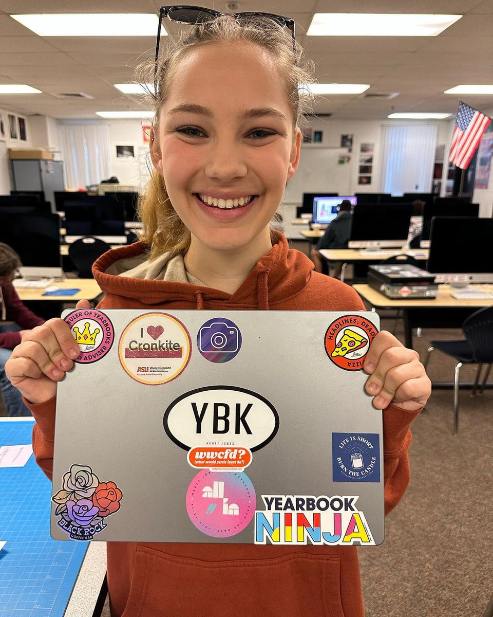 RM_Journalism's tweet photo. Can you find the RMJ sticker on this laptop? Hint: it's one of our personal favorites!

Still need to get your hands on a sticker sheet? Visit https://t.co/8TXxWp8boe

#yearbook #yearbookcamp #yearbookadviser #yearbookeditor #RMJ23 https://t.co/vg5UWcUgsY