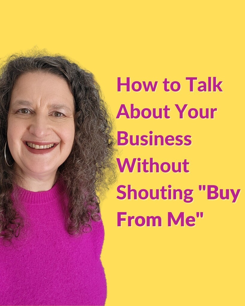 You can talk about your business without shouting “BUY FROM ME!”

If you’re shouting about your business, not only will people not buy from you, they’ll swipe on past or even unfollow you.

But that doesn’t mean never talk about your business. You just n… instagr.am/p/CrJCDx4sYd8/