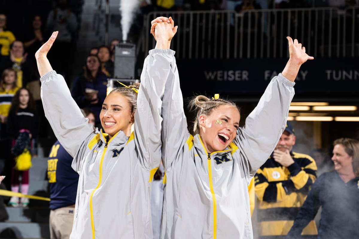 UMichWGym's tweet photo. These three have had quite the careers in Ann Arbor and we cannot wait to see what they do in the future!

Thank you @wojcik_natalie, @AbbyHeiskell and Nicoletta Koulos for all you have given Michigan gymnastics!

Forever, #GoBlue 〽️ https://t.co/FIYA7w0KkS