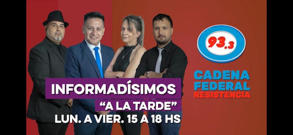 Los esperamos en #Informadisimosalatarde de lunes a viernes de 15 a 18 hs por @cadenafederalok 93.3 MHZ para Resistencia y cadenafedral.com.ar para el mundo junto a un gran equipo @lasibileta #MauricioMonzon <a href="/eigemanneze/">Ezequiel Eigenmann</a> @soigonzalomachado