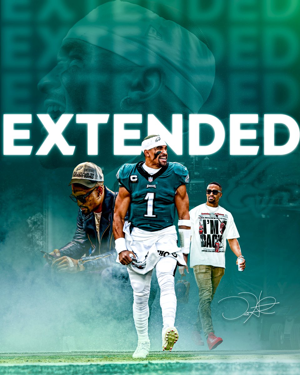 Philadelphia Eagles (@eagles) on Twitter photo Keeping the main thing in Philly.
We've agreed to terms with Jalen Hurts on a 5-year extension through the 2028 season.
<a href="/JalenHurts/">Jalen Hurts</a> | #FlyEaglesFly Keeping the main thing in Philly.
We've agreed to terms with Jalen Hurts on a 5-year extension through the 2028 season.
<a href="/JalenHurts/">Jalen Hurts</a> | #FlyEaglesFly