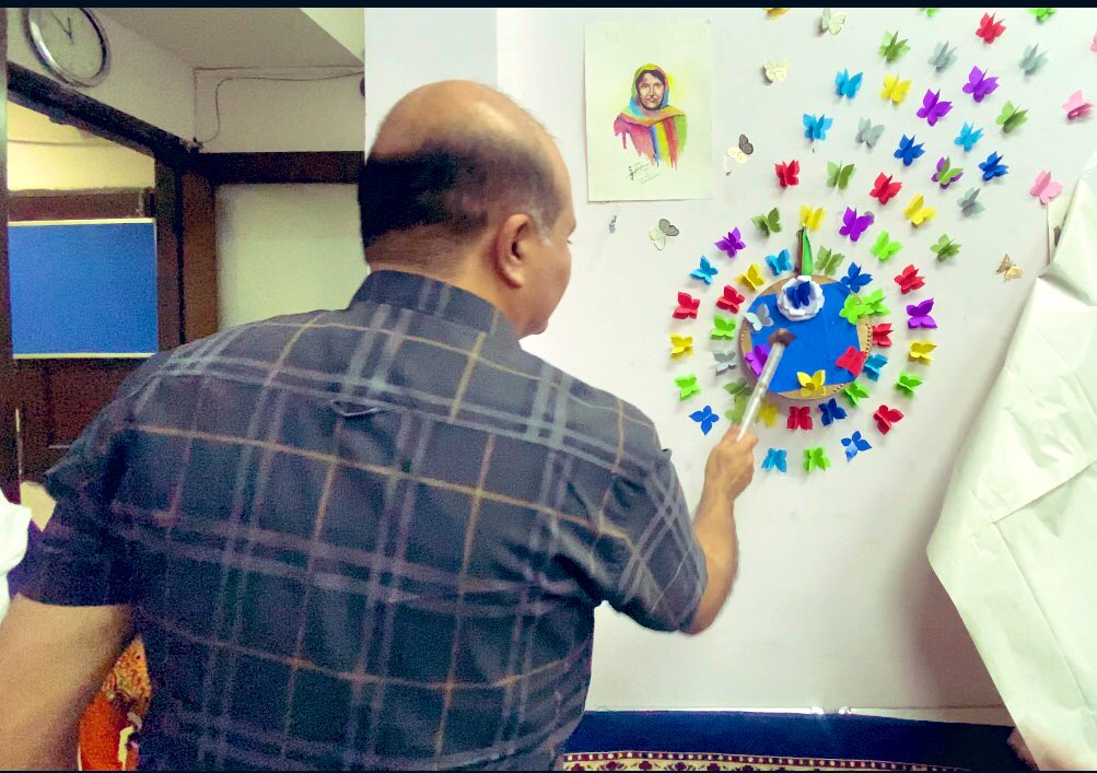 AFGSchool_India's tweet photo. Education is the most powerful weapon which you can use to change the world.We are extremely happy to start the new academic year (2023-2024) and ring the bell to commence a new chapter of education with presence of imminent dignitaries from Afghan Community. https://t.co/FSn3uaI7yk