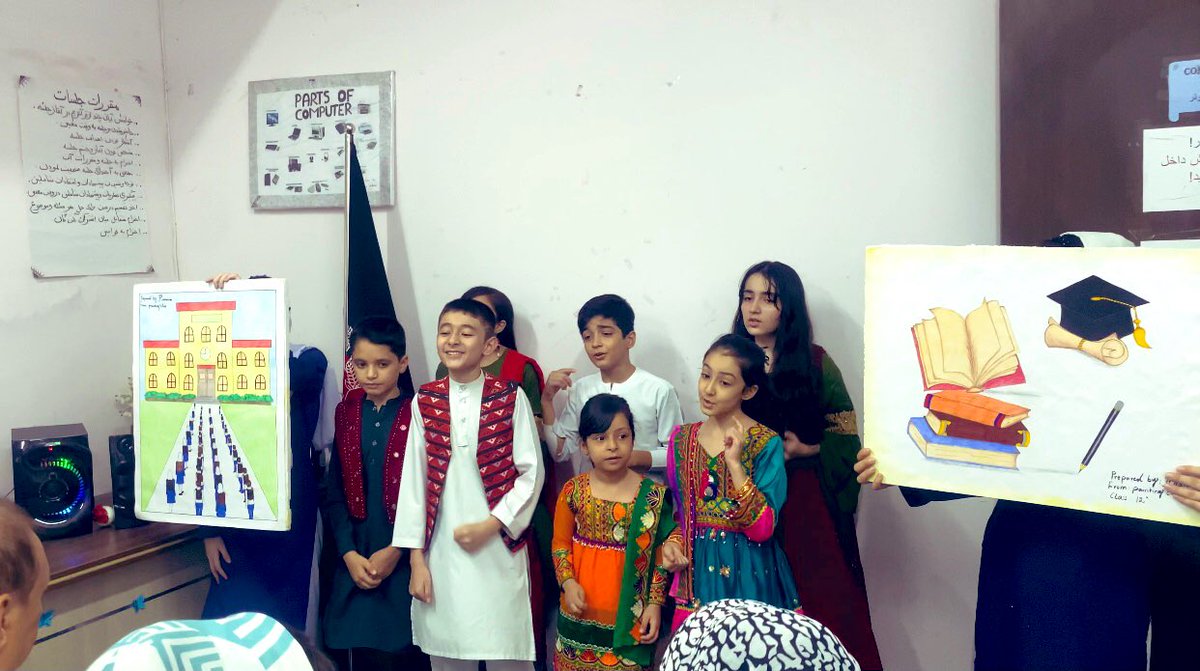 AFGSchool_India's tweet photo. Education is the most powerful weapon which you can use to change the world.We are extremely happy to start the new academic year (2023-2024) and ring the bell to commence a new chapter of education with presence of imminent dignitaries from Afghan Community. https://t.co/FSn3uaI7yk