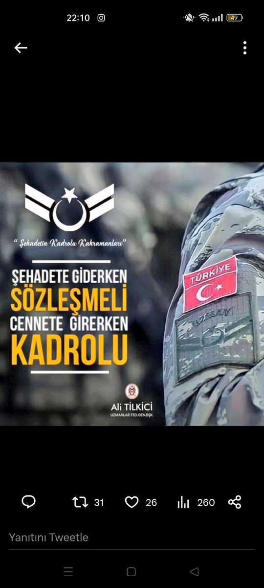 AtabeyNagi66295's tweet photo. Sesini duymak isteyene bir fısıltı yeter sesini duymak istemeyene bağırsan da fayda  etmez. Bizler iki milyon uzman çavuş camiası olarak hakkımız olan hakkı istiyoruz  KADRO.  #uzmançavuş
@alitilkici38 https://t.co/AbCizh8zKG
